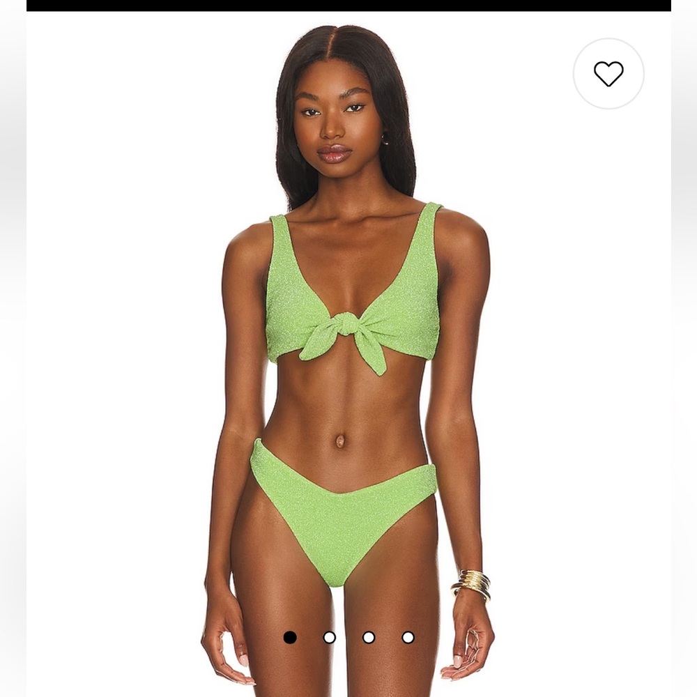 Beach Riot X Revolve bikini Grace Top & Vanessa Bottom in Lemonade Shine green